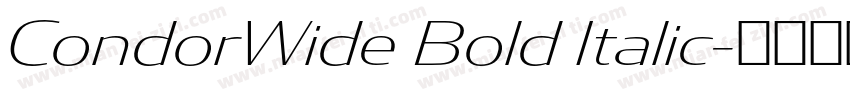 CondorWide Bold Italic字体转换